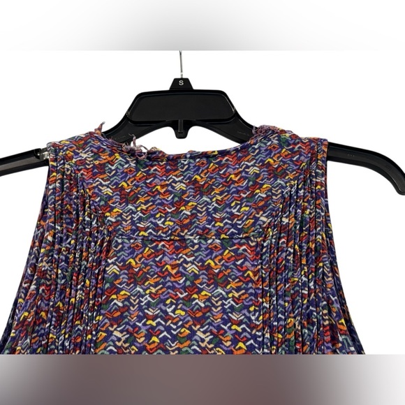 Women’s Anthropologie Maeve Lila Pintuck Multicolor Sleeveless Tank Top: Medium - Picture 3 of 12